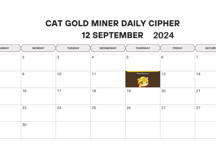 Cat Gold Miner Daily Cipher 12 September