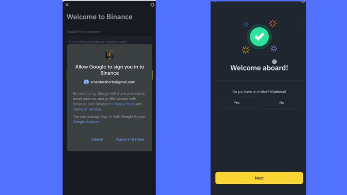 Sign Up - Log In to Binance