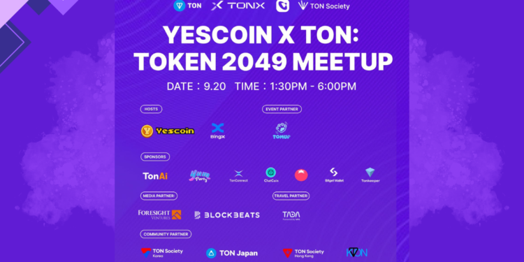 TOKEN2049 Singapore event Yescoin x TON meetup