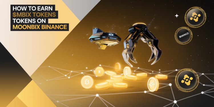 Space-themed image of the Moonbix Binance game