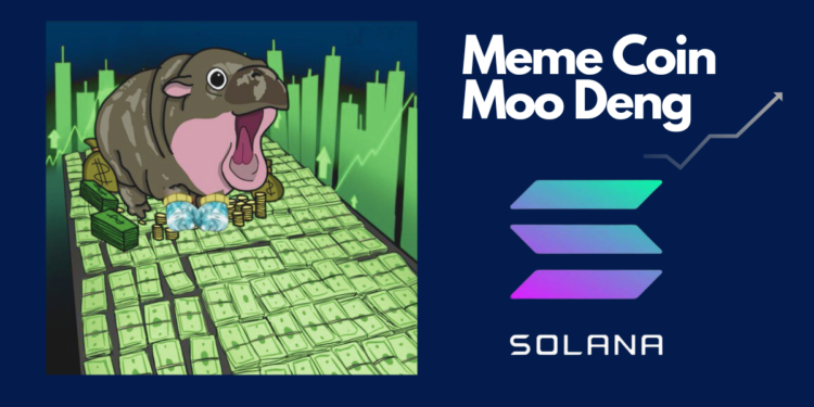 Meme Coin Moo Deng surges in value on Solana in October 2024, driven by market trends