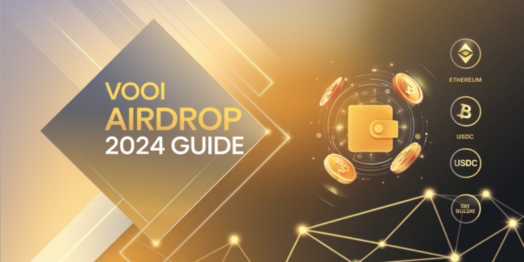 Vooi Airdrop 2024 Guide featuring futuristic cross-chain trading elements