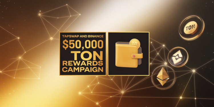 Image showing TapSwap and Binance $50,000 TON rewards campaign